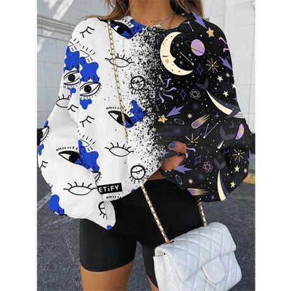 Harajuku Cartoon Skull Print Long Sleeve Jumper FY039 - Egirldoll