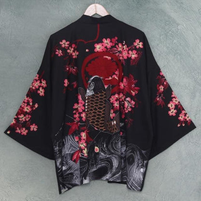 Harajuku Japanese Yukata Haori Kimono Cardigan Unisex Costume BE010 - Egirldoll