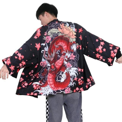 Harajuku Japanese Yukata Haori Kimono Cardigan Unisex Costume BE010 - Egirldoll