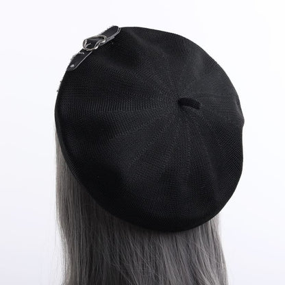 Harajuku Lolita Gothic Punk Black Heart Beret EG16628 - Egirldoll