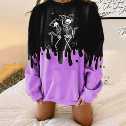 Harajuku Skull Print Streetwear Women Tops SP16698 - Egirldoll