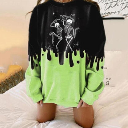 Harajuku Skull Print Streetwear Women Tops SP16698 - Egirldoll