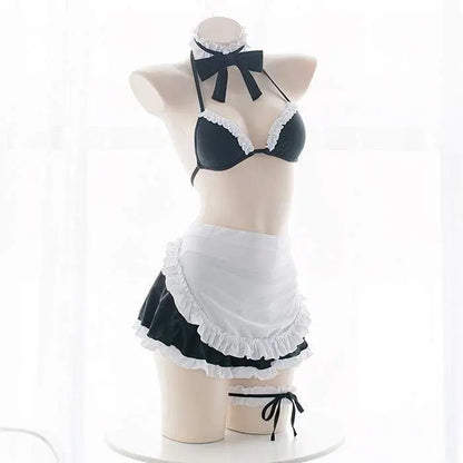 Here I am Black Mini Serve Maid Lingerie Swimsuit EG14558 - Egirldoll