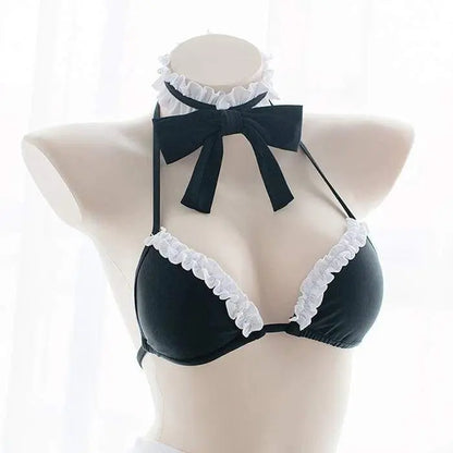 Here I am Black Mini Serve Maid Lingerie Swimsuit EG14558 - Egirldoll