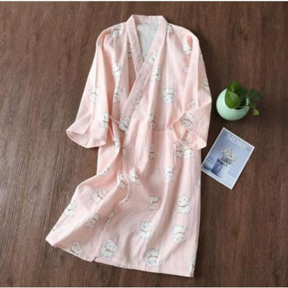 Japanese Cotton Summer Short Sleeve Pajamas Set BE014 - Egirldoll