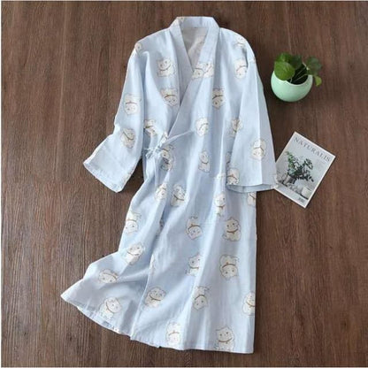 Japanese Cotton Summer Short Sleeve Pajamas Set BE014 - Egirldoll