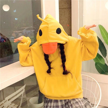 Japanese Fashion Kawaii Cute Fleece Duck Hoodie EG16503 - Egirldoll