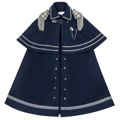 Japanese Fashion Navy Kawaii Cloak Gothic Lolita Dress Cape BE003 - Egirldoll