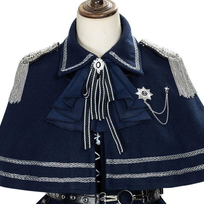 Japanese Fashion Navy Kawaii Cloak Gothic Lolita Dress Cape BE003 - Egirldoll