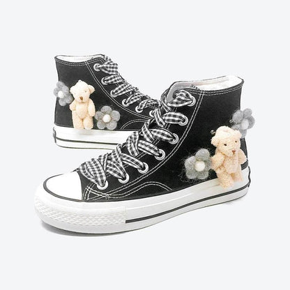 Japanese Hand Made Bear High Top Sneaker EG16743 - Egirldoll