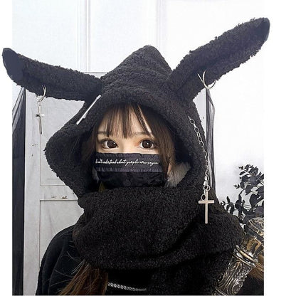 Japanese Harajuku Girls Long Rabbit Ear Winter Warm Hooded FY033 - Egirldoll