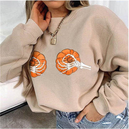 Japanese Pumpkin Cat Skull Print Hoodies SP16408 - Egirldoll