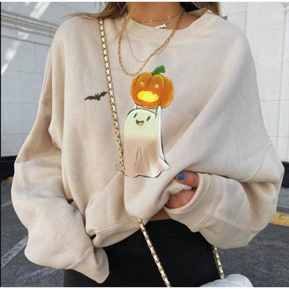 Japanese Pumpkin Cat Skull Print Hoodies SP16408 - Egirldoll