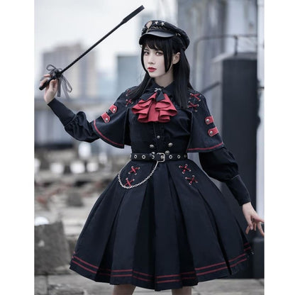 Japanese Style Gothic Retro Chic Punk Lolita Dress Set BE008 - Egirldoll