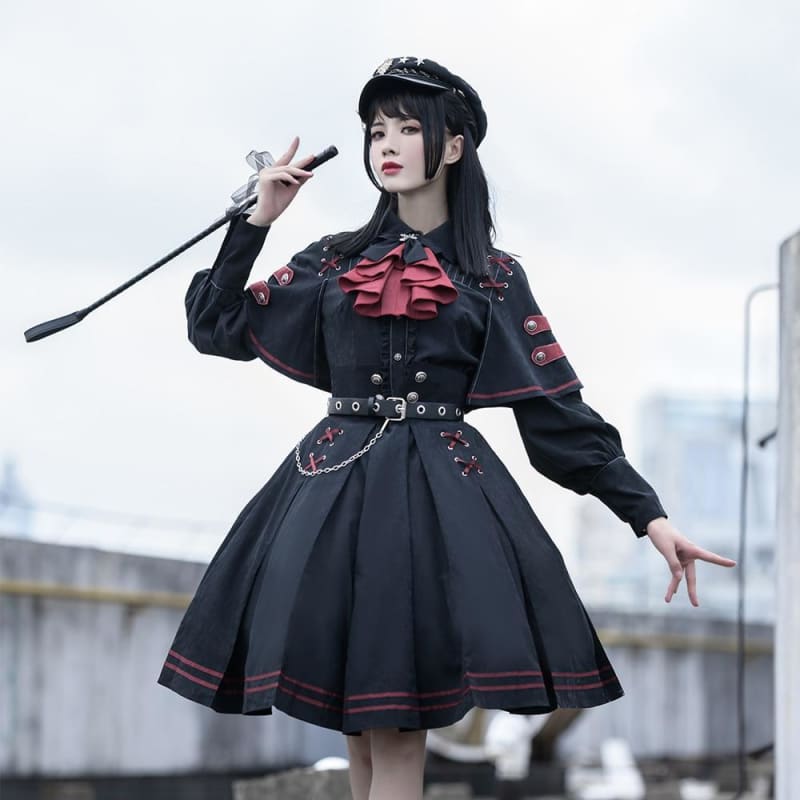 Japanese Style Gothic Retro Chic Punk Lolita Dress Set BE008 - Egirldoll