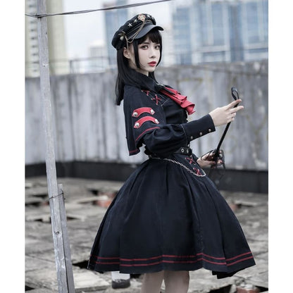 Japanese Style Gothic Retro Chic Punk Lolita Dress Set BE008 - Egirldoll