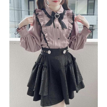 Jirai Kei Cute Black Pink Lovely Japanese Fashion Outfit