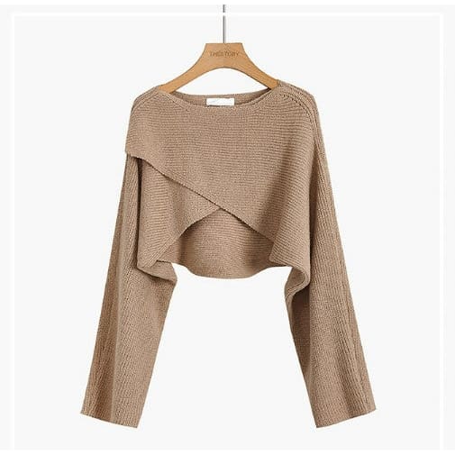 K-fashion Cross Knit Sweater Shirt and Denim Pants Set EG612 - Egirldoll