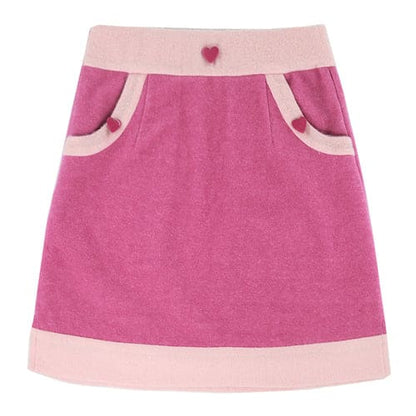 Kawaii Barbie Style Pink Hot Pink Love Hearts Cardigan Top Skirt Set ON108 - Egirldoll