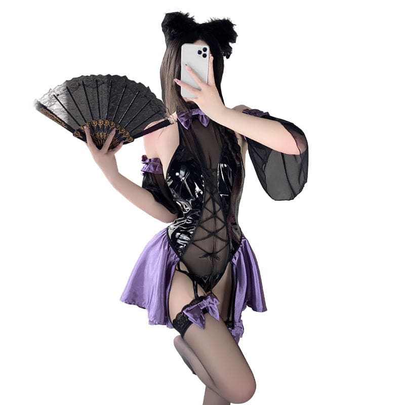 Kawaii Black Purple Dark Princess Set ON173 - Egirldoll