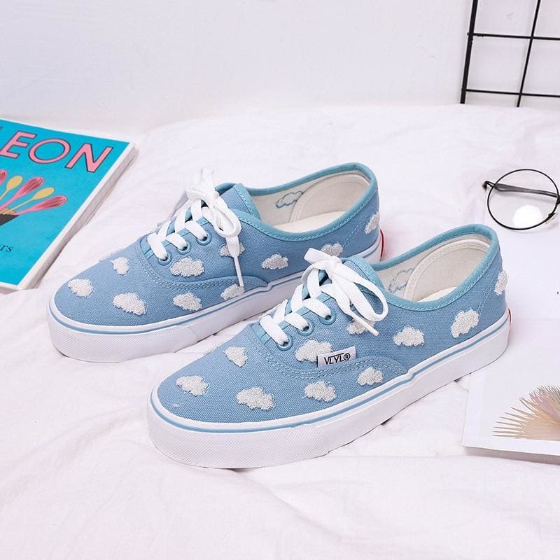 Kawaii Blue Low-cut Lace Sports Shoes FY012 - Egirldoll
