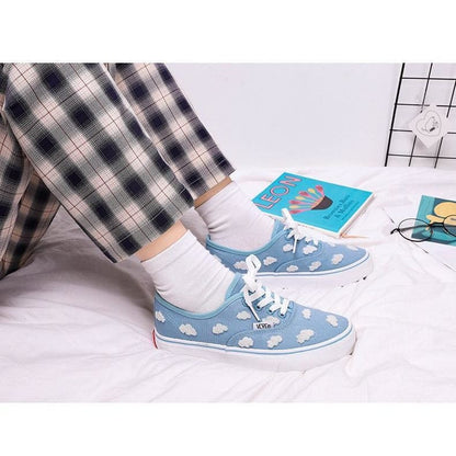 Kawaii Blue Low-cut Lace Sports Shoes FY012 - Egirldoll