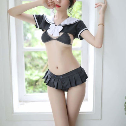 Kawaii Bow Sailor Uniform Lingerie Set EG14193 - Egirldoll