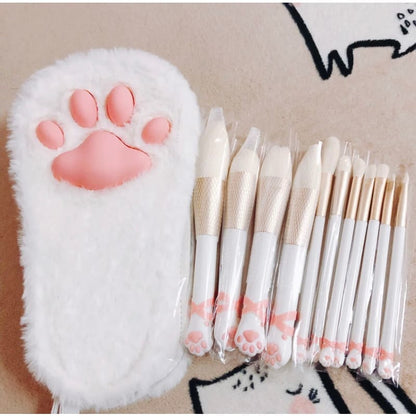 Kawaii Cat Paw Fluffy Makeup Brush ME65 - Egirldoll