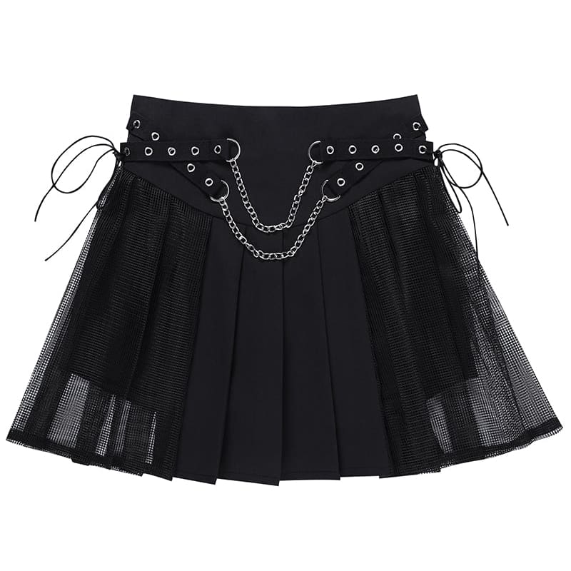 Kawaii Chains See Through Pleated Skirt ON74 - Egirldoll