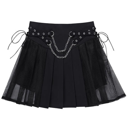 Kawaii Chains See Through Pleated Skirt ON74 - Egirldoll