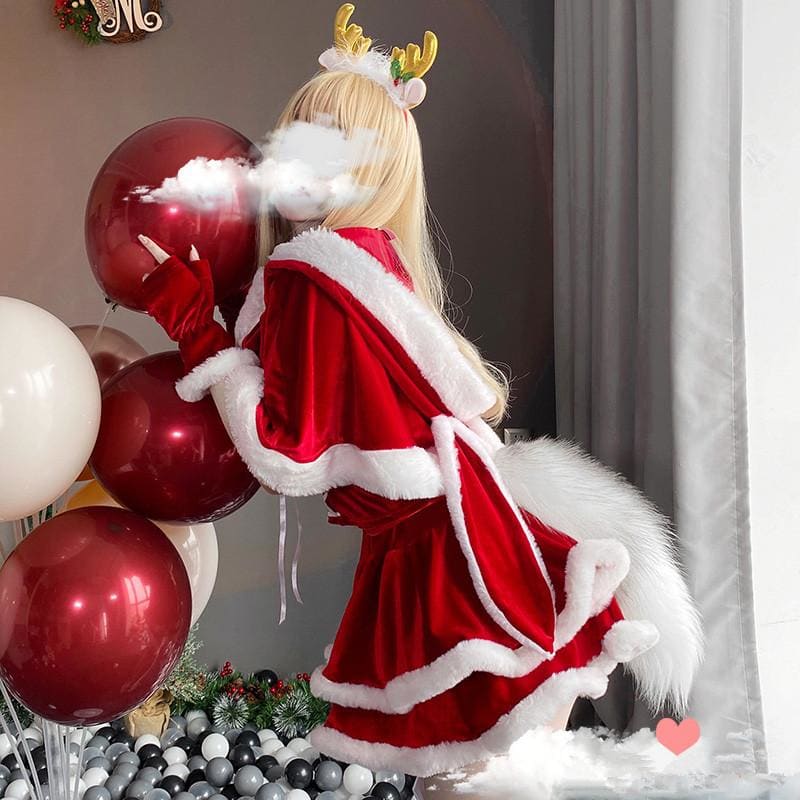 Kawaii Christmas Girl Red Tube top Cake Dress EG16653 - Egirldoll