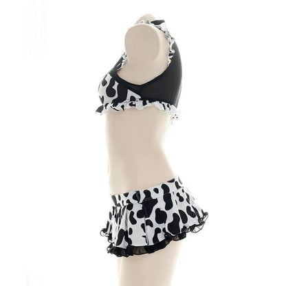 Kawaii Cow Print Two-pieces Lingerie Set EG16290 - Egirldoll