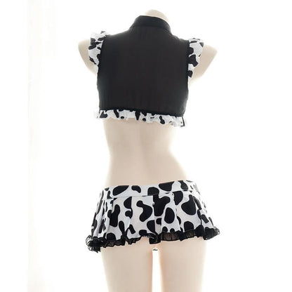 Kawaii Cow Print Two-pieces Lingerie Set EG16290 - Egirldoll