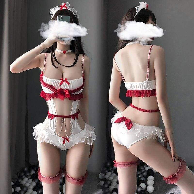 Kawaii Cute Nurse Cosplay Uniform Christmas Lingerie Set EG16894 - Egirldoll