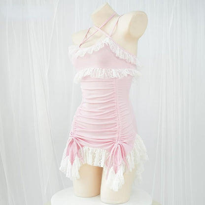 Kawaii Cute Pink Princess Sexy Dress ON485 - Pink / One Size