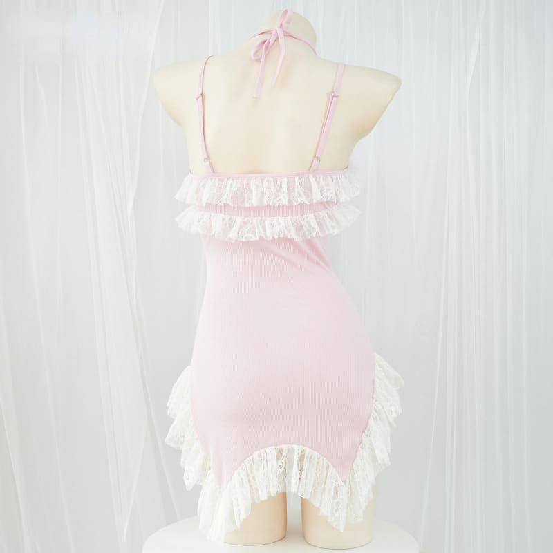 Kawaii Cute Pink Princess Sexy Dress ON485 - Pink / One Size