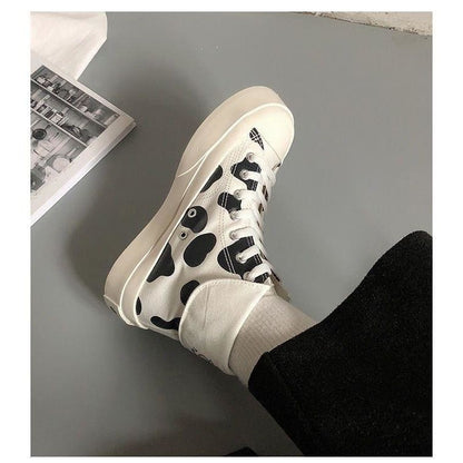 Kawaii Fashion Cow Print Shoes FY006 - Egirldoll