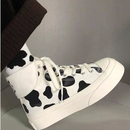 Kawaii Fashion Cow Print Shoes FY006 - Egirldoll