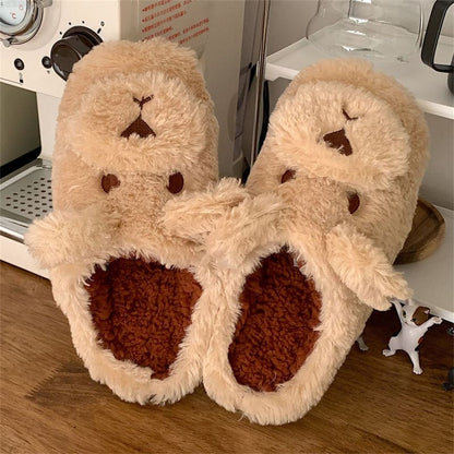 Kawaii Fleece Bear Home Slippers ME51 - Egirldoll