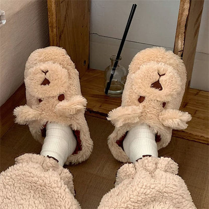 Kawaii Fleece Bear Home Slippers ME51 - Egirldoll