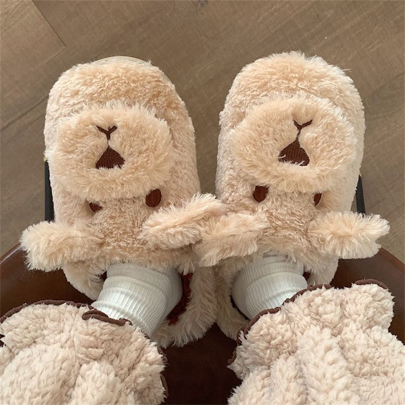 Kawaii Fleece Bear Home Slippers ME51 - Egirldoll