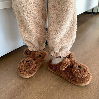 Kawaii Fleece Bear Home Slippers ME51 - Egirldoll