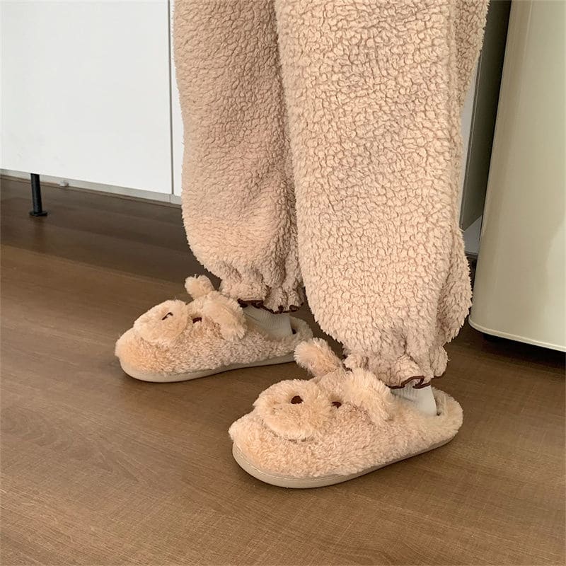 Kawaii Fleece Bear Home Slippers ME51 - Egirldoll