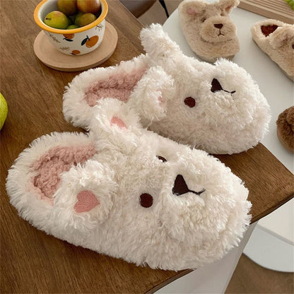 Kawaii Fleece Bear Home Slippers ME51 - Egirldoll