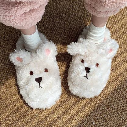 Kawaii Fleece Bear Home Slippers ME51 - Egirldoll