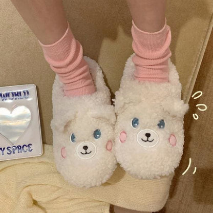 Kawaii Fleece Bear Home Slippers ME51 - Egirldoll