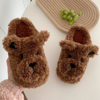 Kawaii Fleece Bear Home Slippers ME51 - Egirldoll