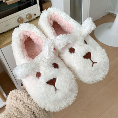 Kawaii Fleece Bear Home Slippers ME51 - Egirldoll