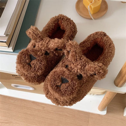 Kawaii Fleece Bear Home Slippers ME51 - Egirldoll