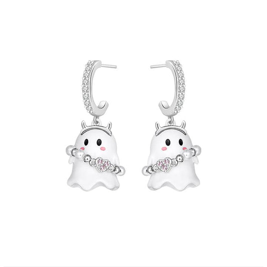 Kawaii Halloween Ghost Earrings ME35 - Egirldoll